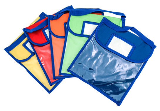 Transparent Front Send-Home Book Bags, 5-Pack